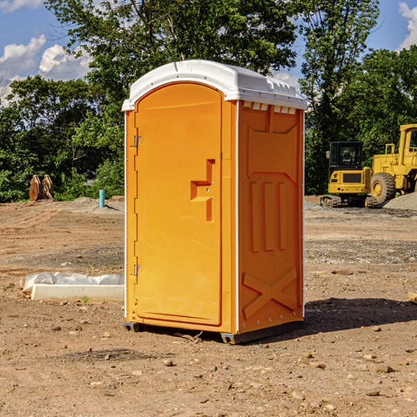 how often are the portable restrooms cleaned and serviced during a rental period in Petaca New Mexico